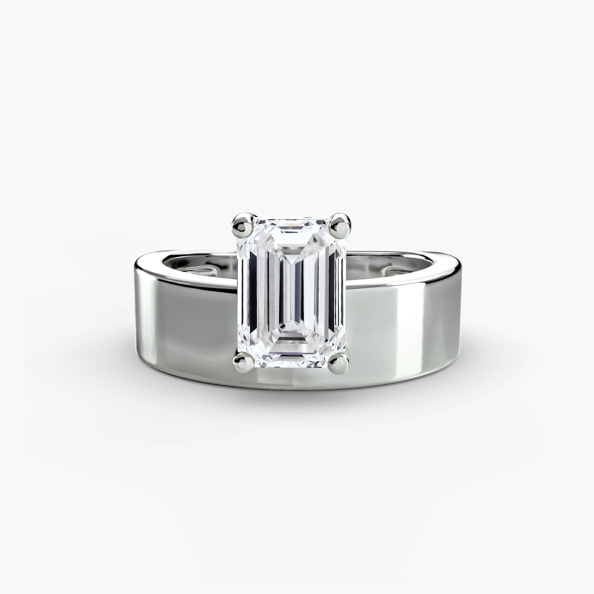 Wide Band Solitaire 2-setting-The Diamond Setter