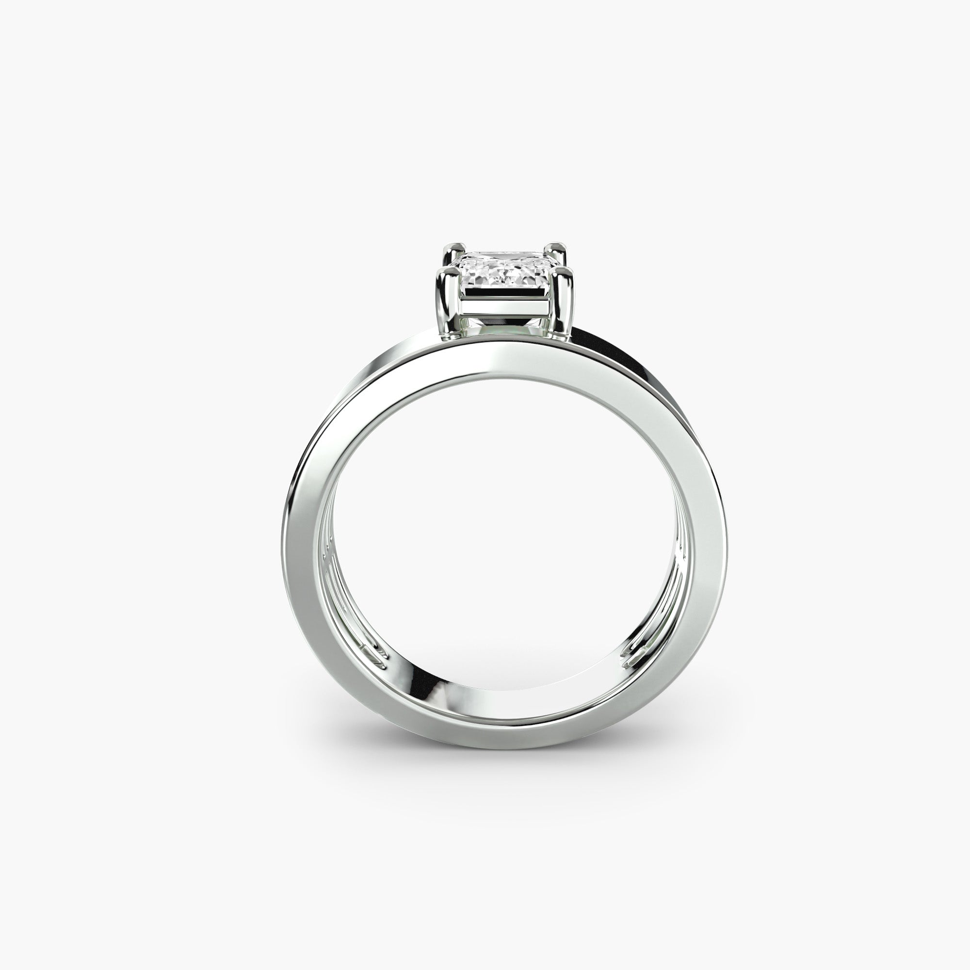 Wide Band Solitaire 2-setting-The Diamond Setter