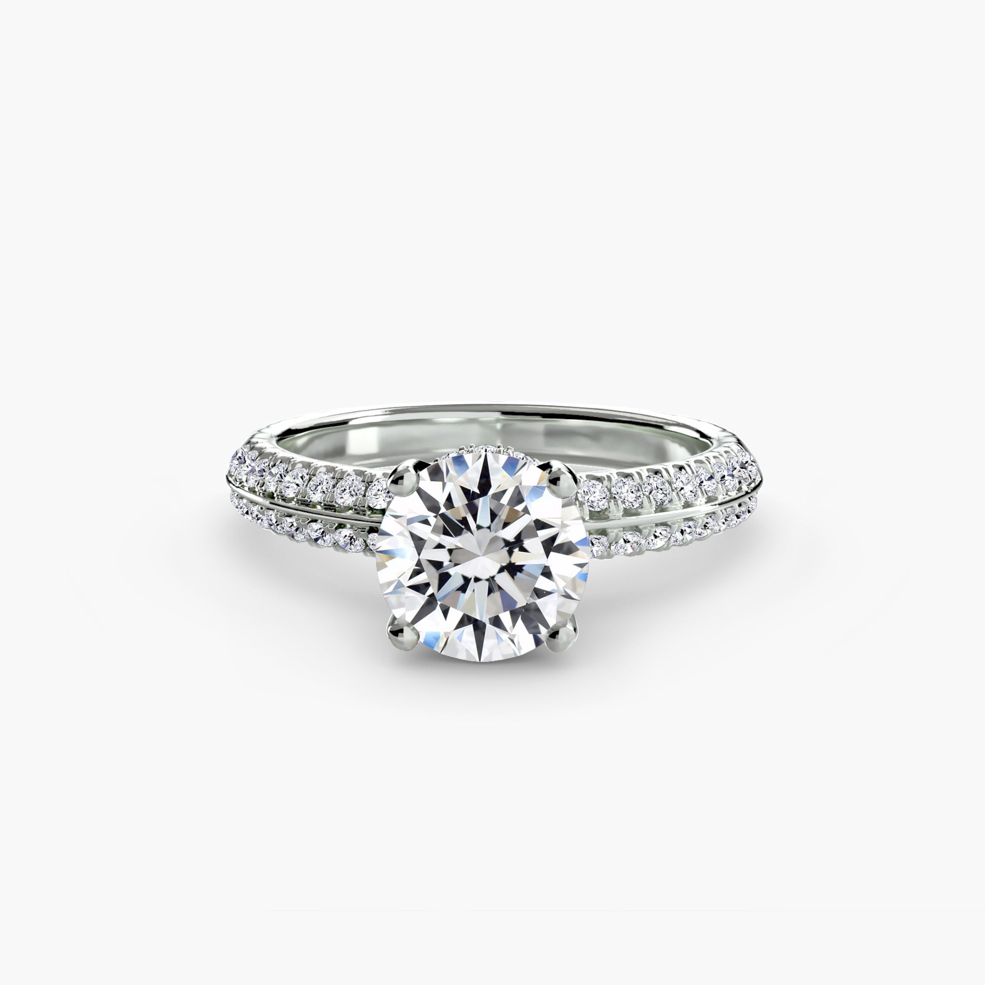 Solitaire with Pavé-setting-The Diamond Setter