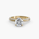 Solitaire with Pavé-setting-The Diamond Setter