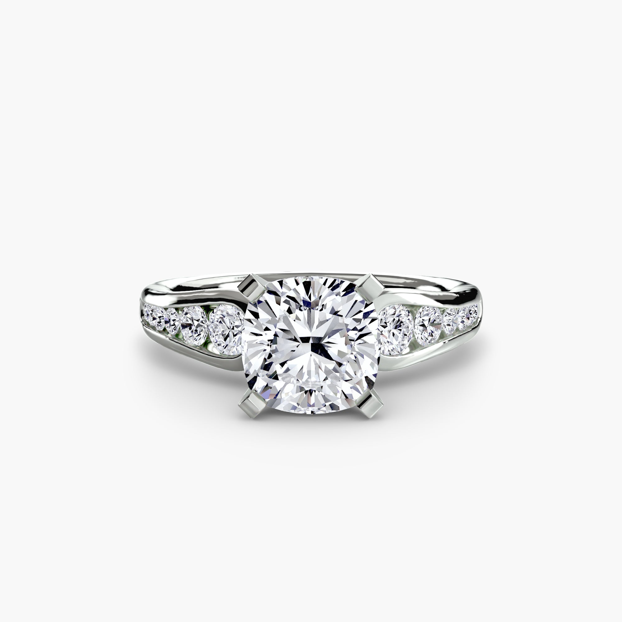 Solitaire with Pavé 2-setting-The Diamond Setter