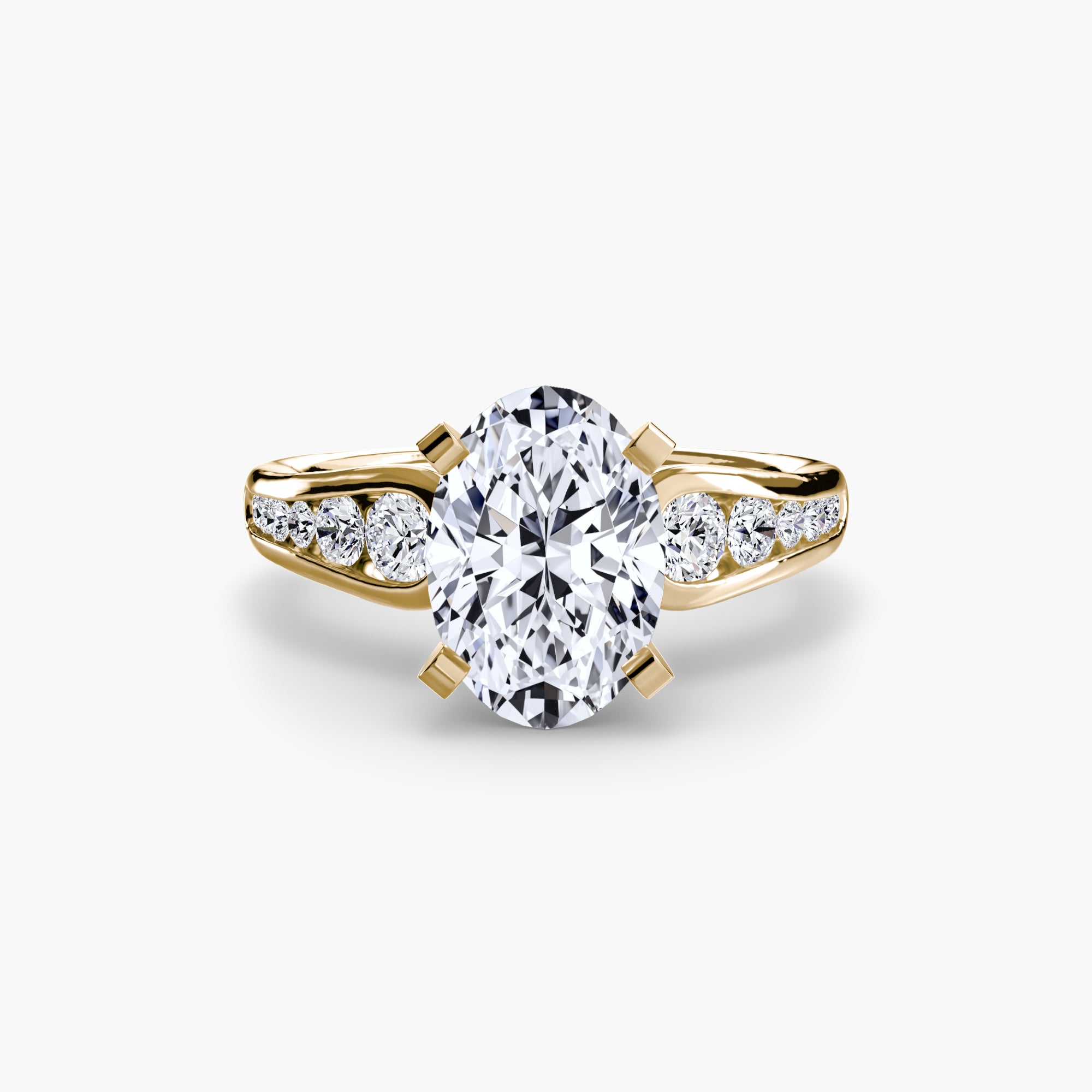 Solitaire with Pavé 2-setting-The Diamond Setter