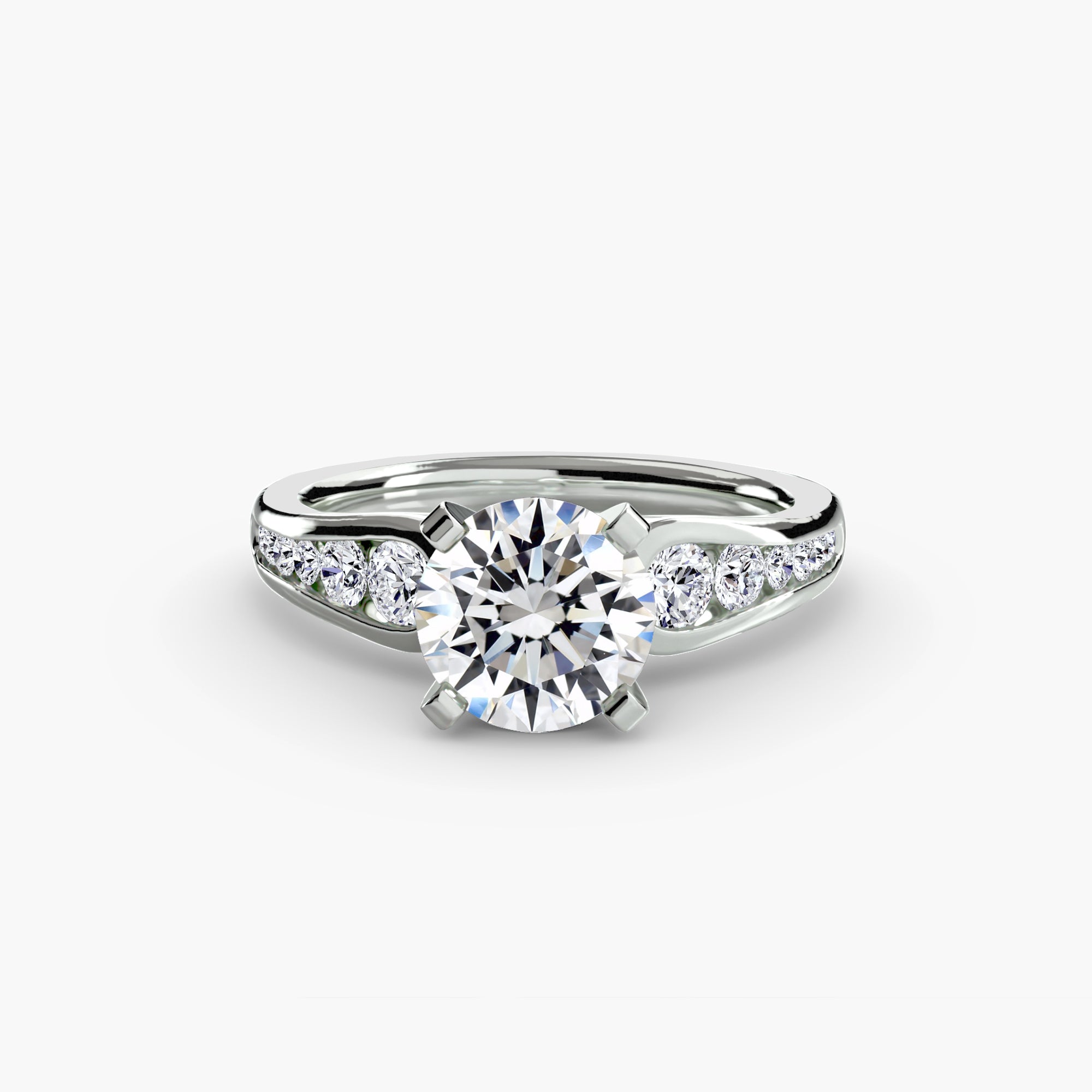 Solitaire with Pavé 2-setting-The Diamond Setter