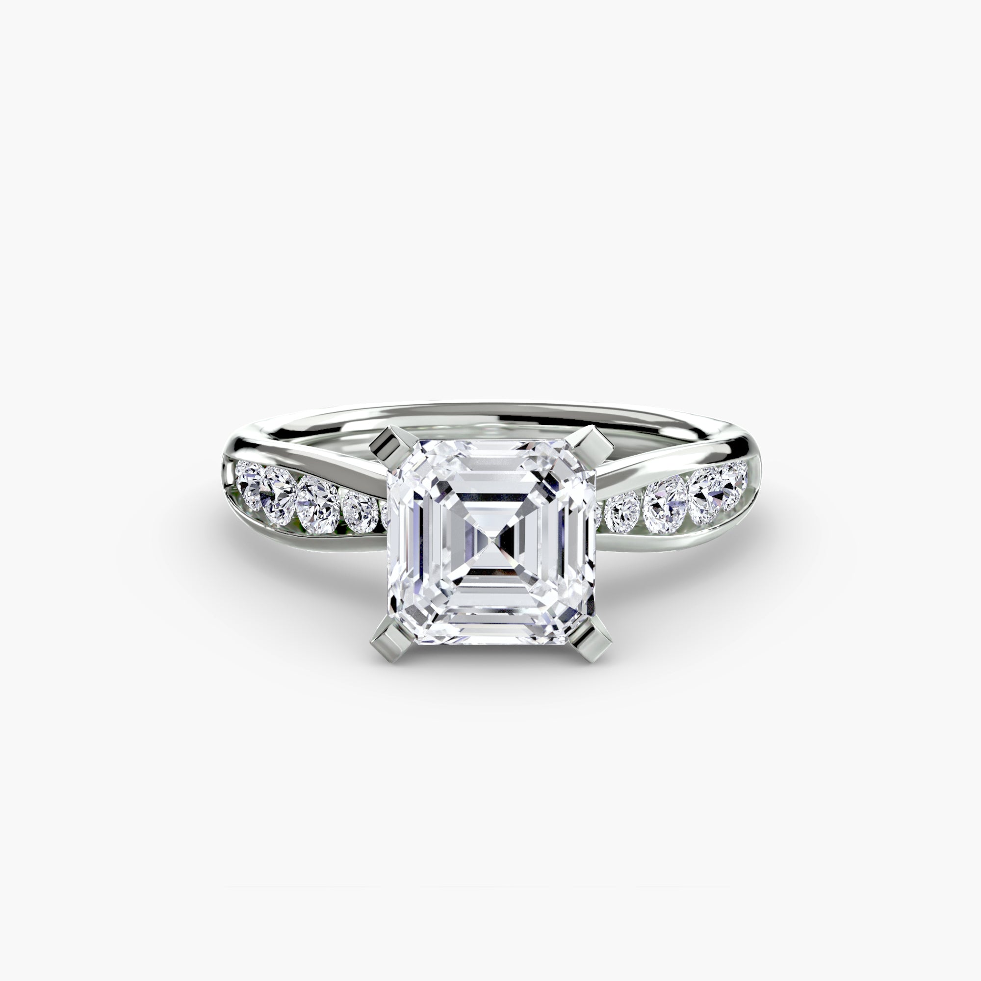 Solitaire with Pavé 3-setting-The Diamond Setter