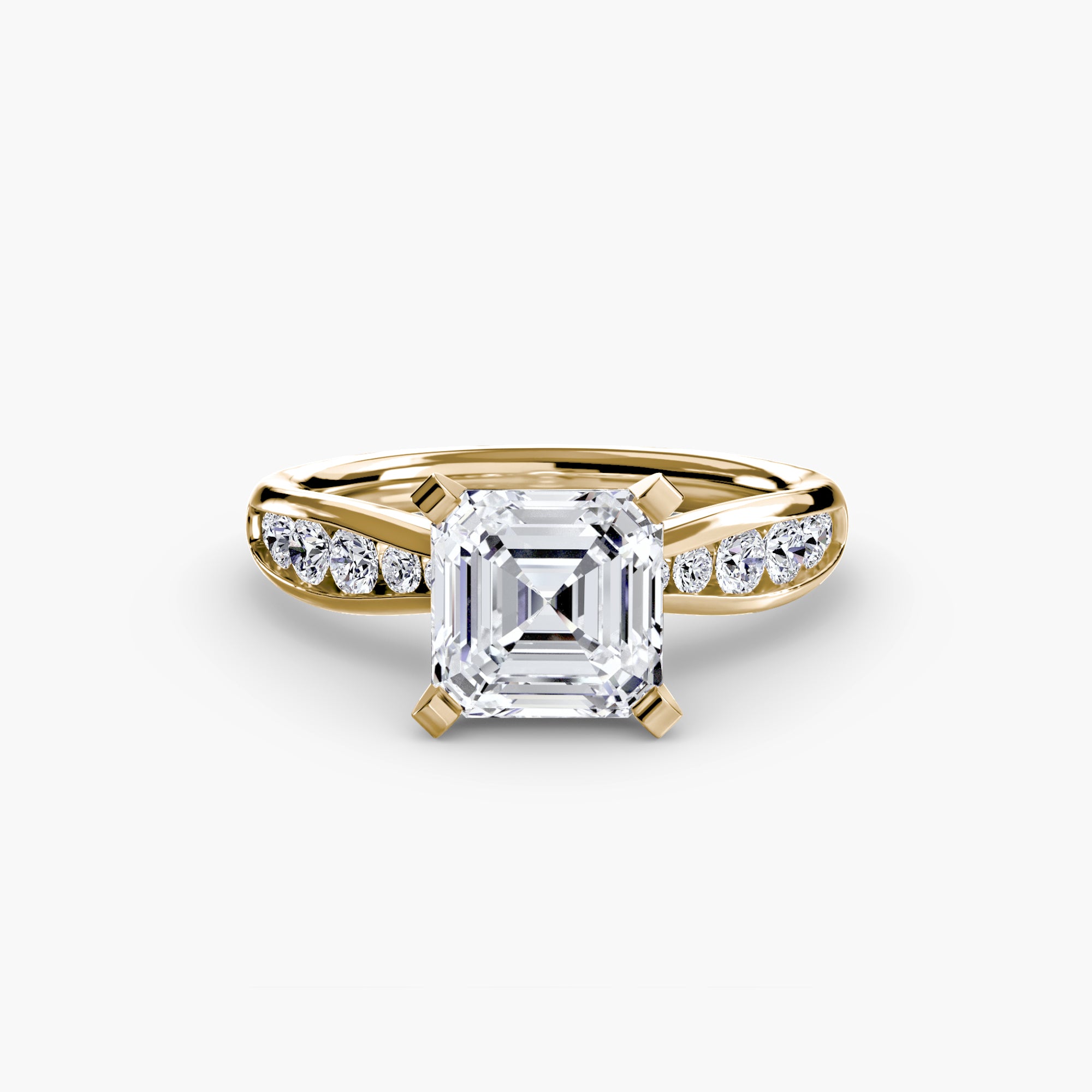Solitaire with Pavé 3-setting-The Diamond Setter