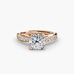 Solitaire with Pavé 3-setting-The Diamond Setter
