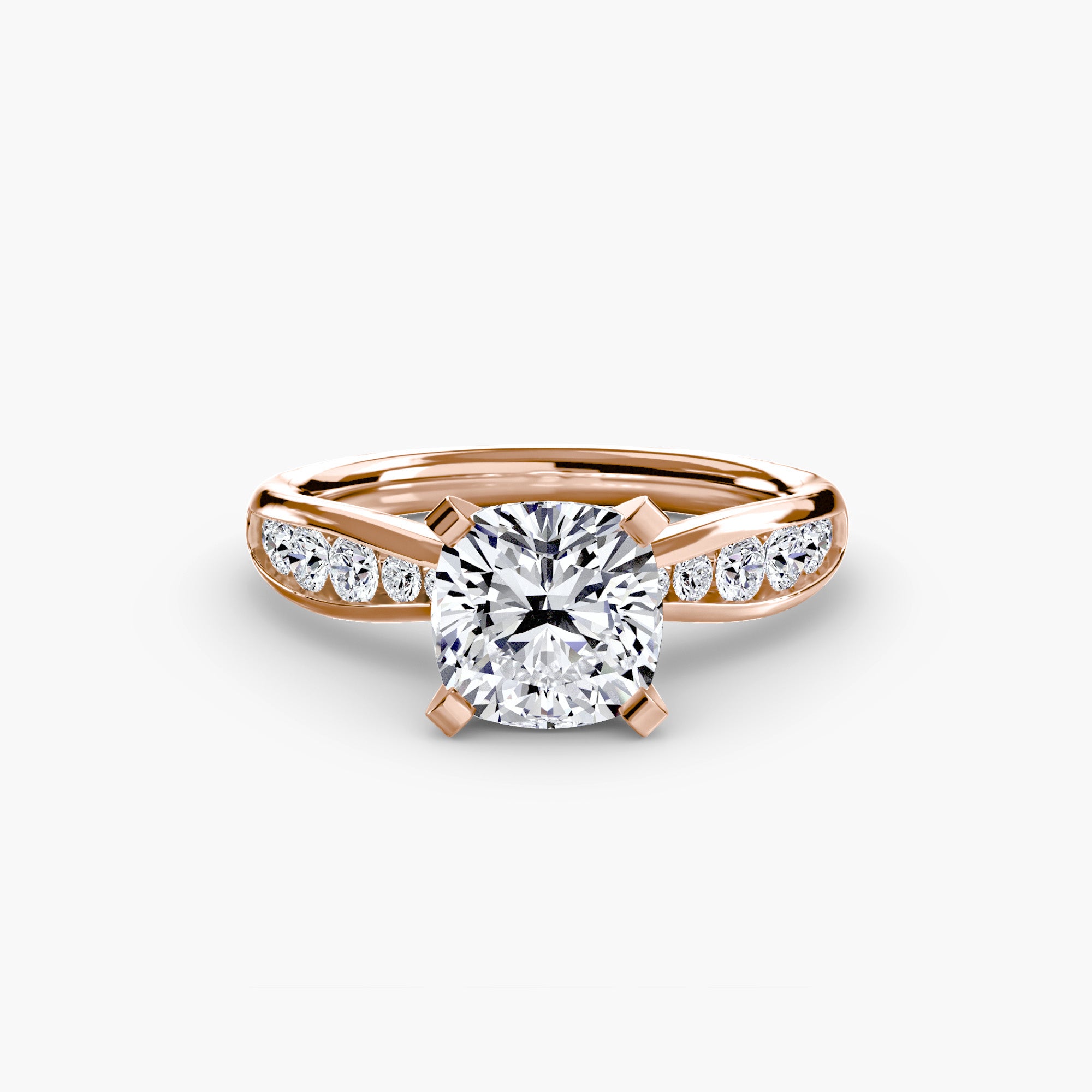 Solitaire with Pavé 3-setting-The Diamond Setter