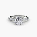 Solitaire with Pavé 3-setting-The Diamond Setter