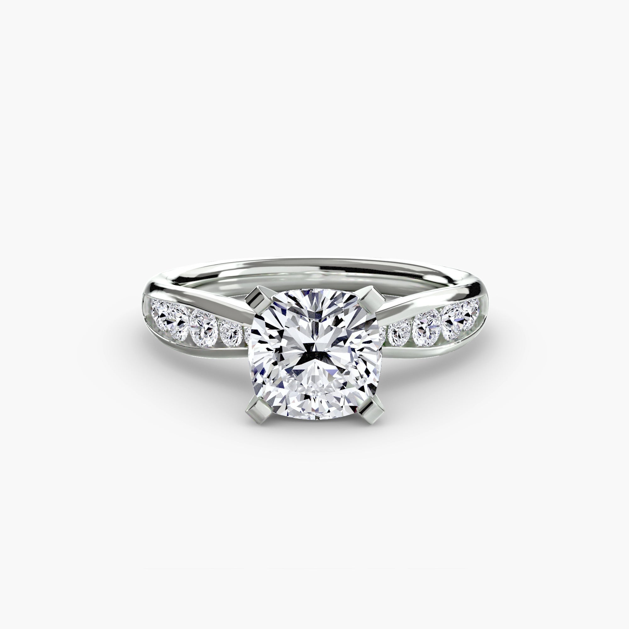 Solitaire with Pavé 3-setting-The Diamond Setter