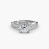 Solitaire with Pavé 3-setting-The Diamond Setter