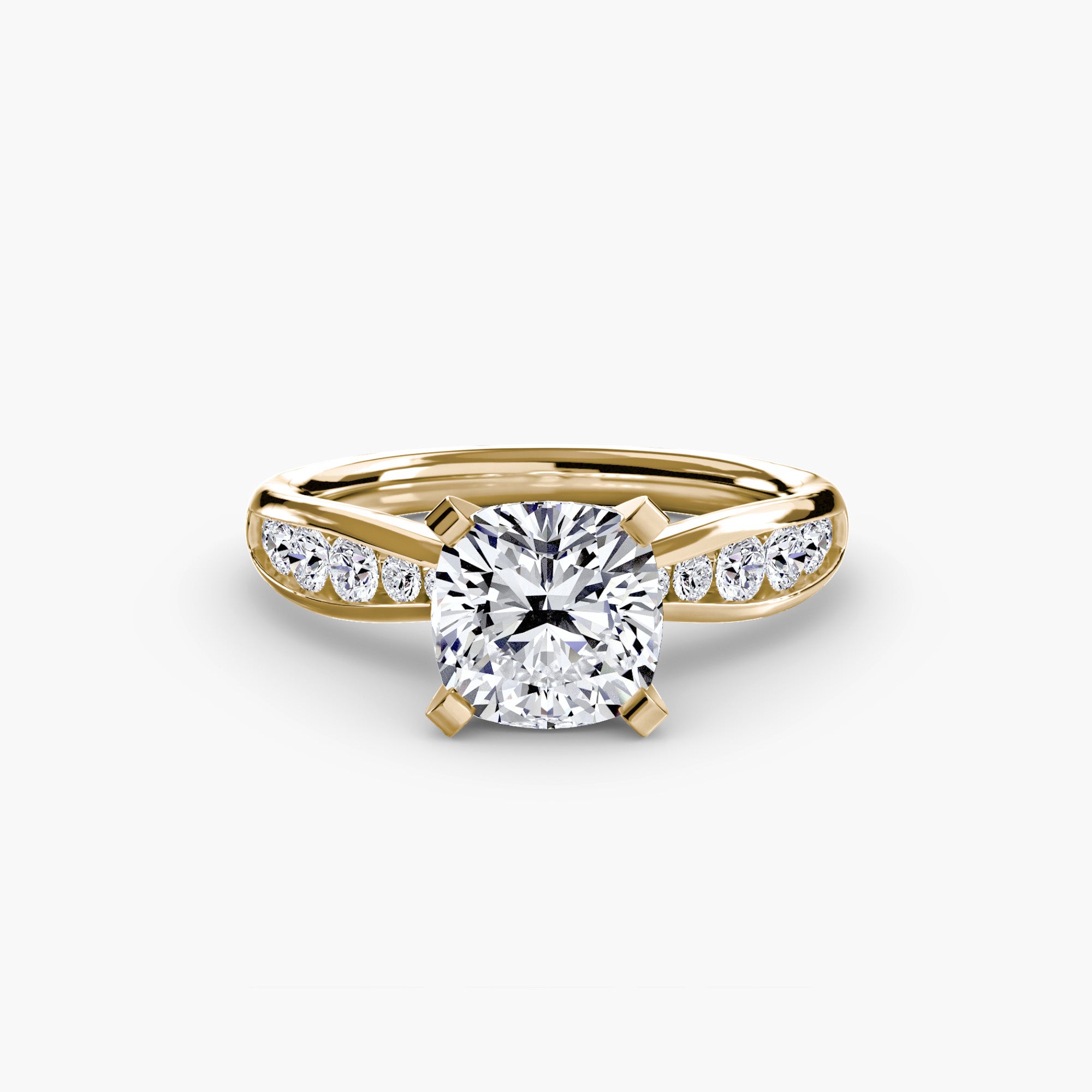 Solitaire with Pavé 3-setting-The Diamond Setter