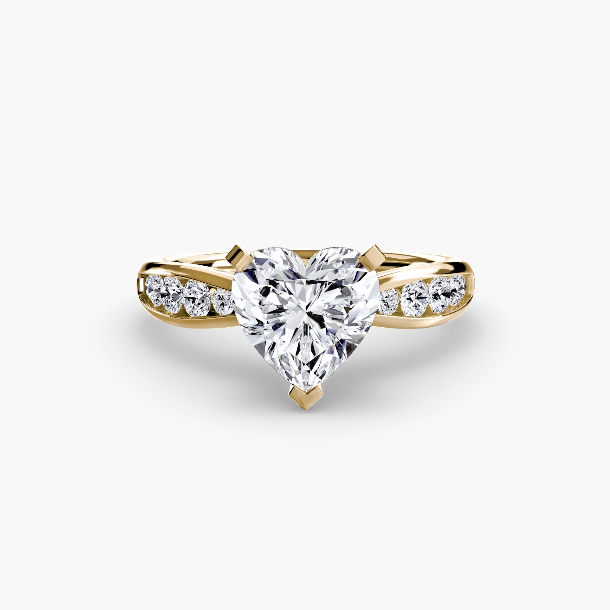 Solitaire with Pavé 3-setting-The Diamond Setter