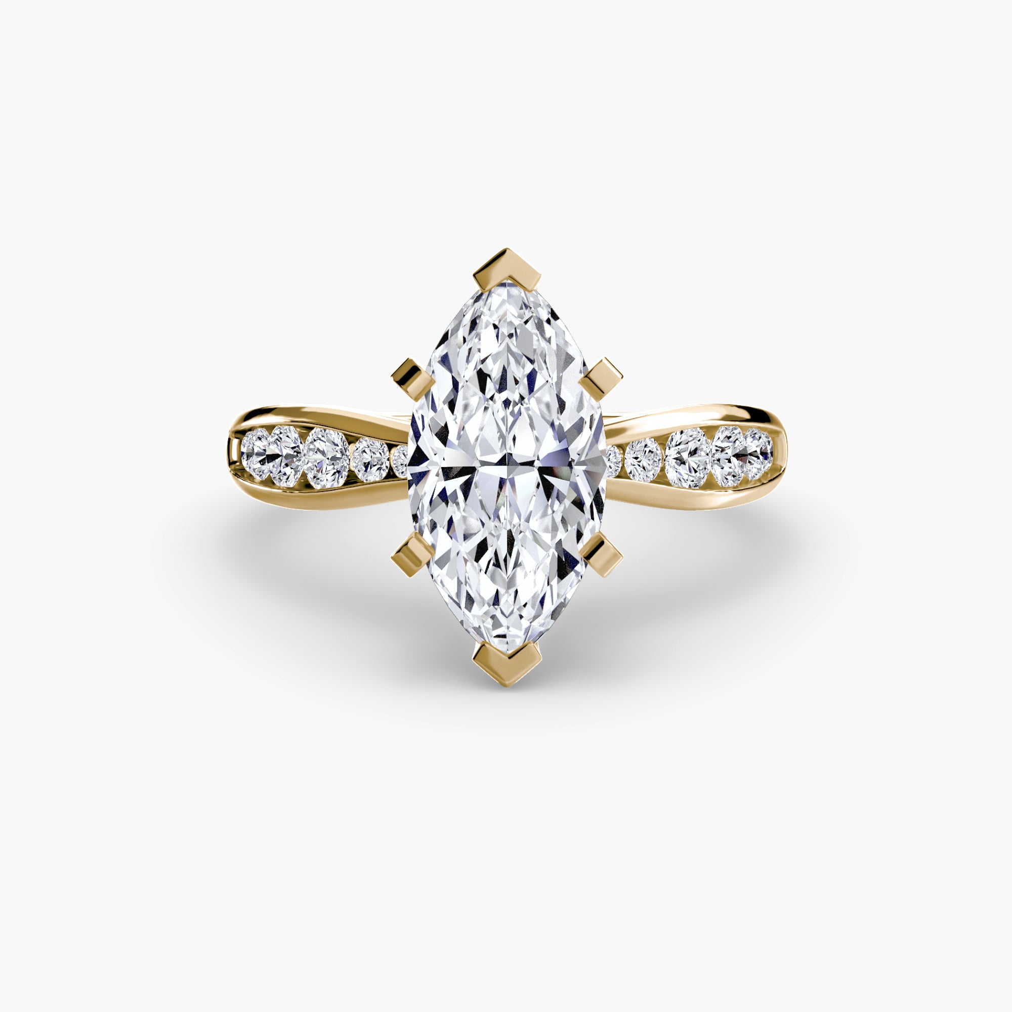 Solitaire with Pavé 3-setting-The Diamond Setter