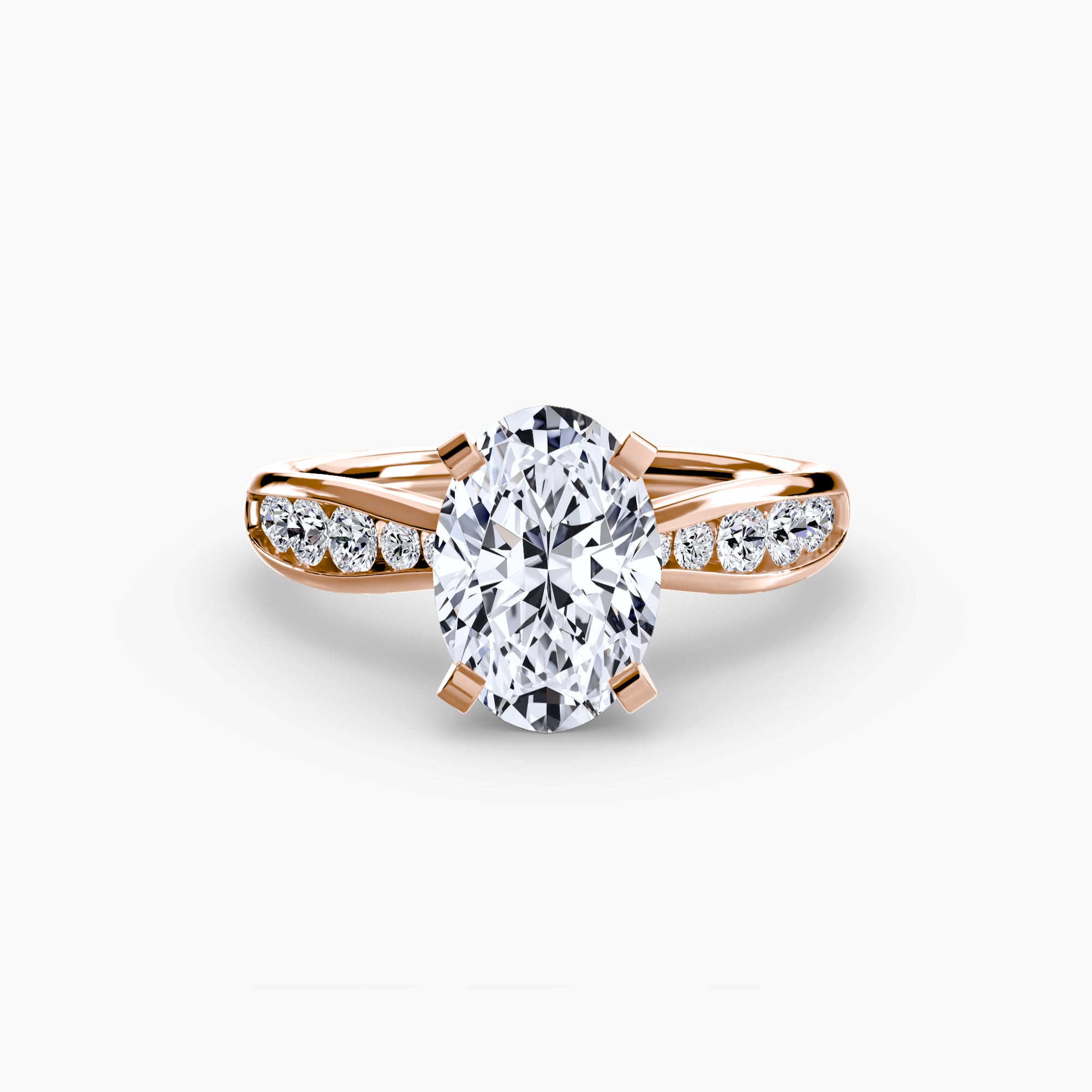Solitaire with Pavé 3-setting-The Diamond Setter