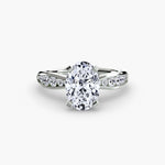 Solitaire with Pavé 3-setting-The Diamond Setter
