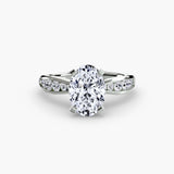 Solitaire with Pavé 3-setting-The Diamond Setter
