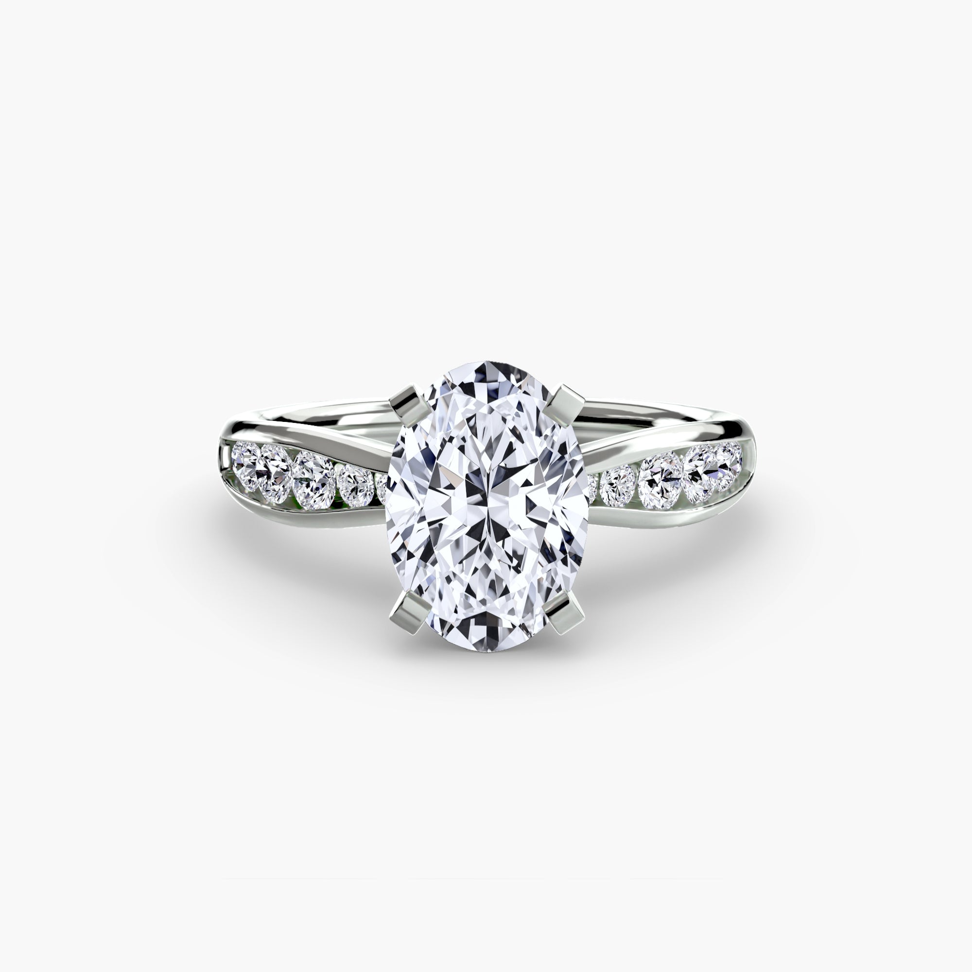 Solitaire with Pavé 3-setting-The Diamond Setter
