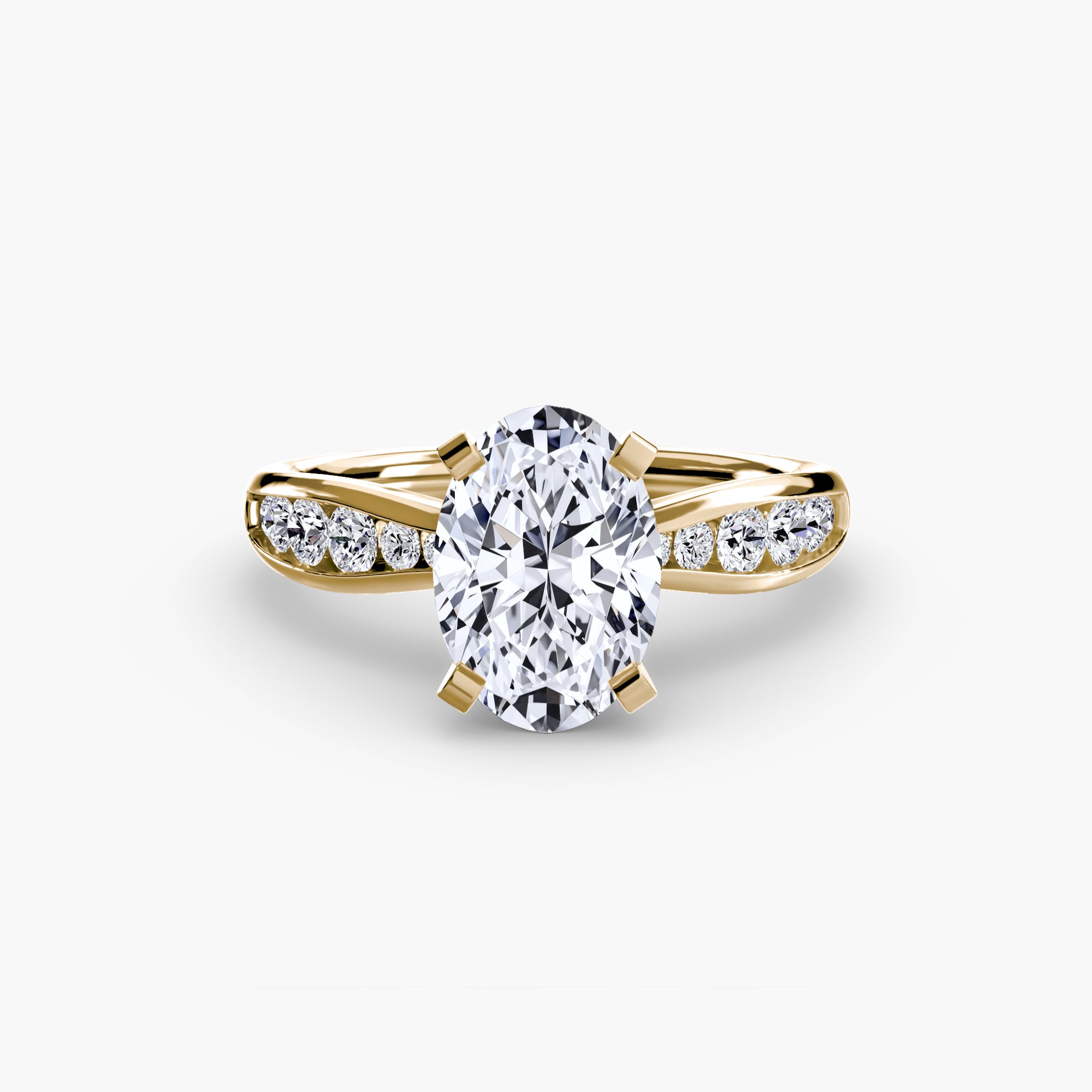 Solitaire with Pavé 3-setting-The Diamond Setter