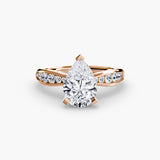 Solitaire with Pavé 3-setting-The Diamond Setter