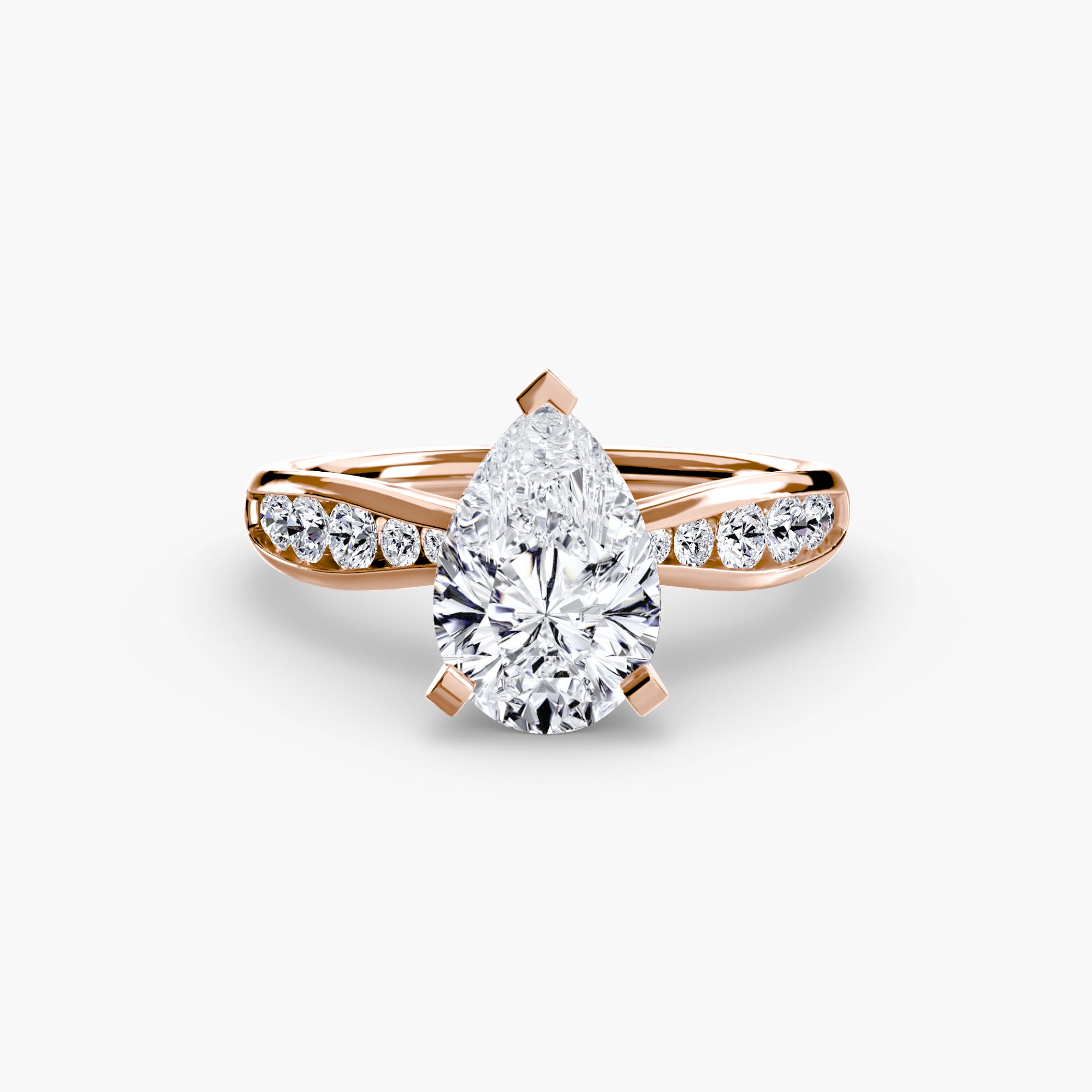 Solitaire with Pavé 3-setting-The Diamond Setter