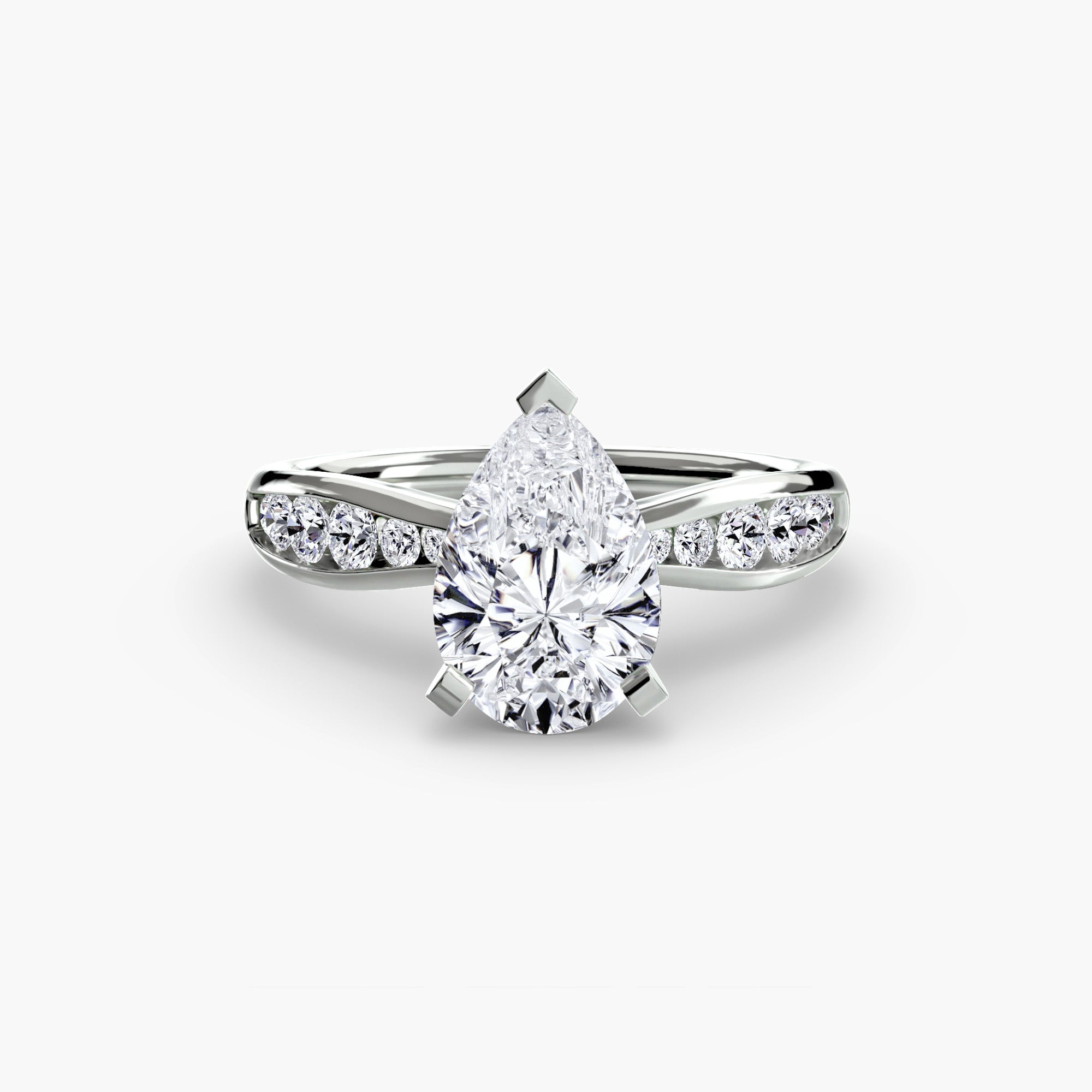 Solitaire with Pavé 3-setting-The Diamond Setter