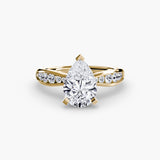 Solitaire with Pavé 3-setting-The Diamond Setter