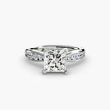 Solitaire with Pavé 3-setting-The Diamond Setter