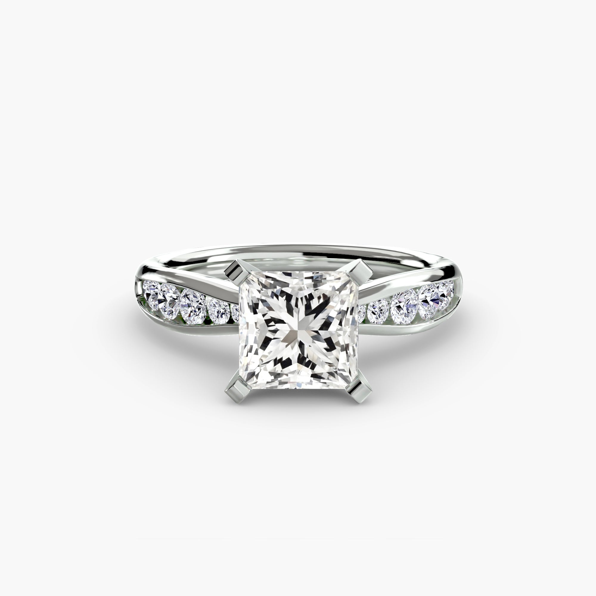 Solitaire with Pavé 3-setting-The Diamond Setter