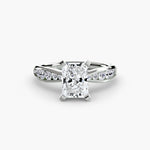 Solitaire with Pavé 3-setting-The Diamond Setter