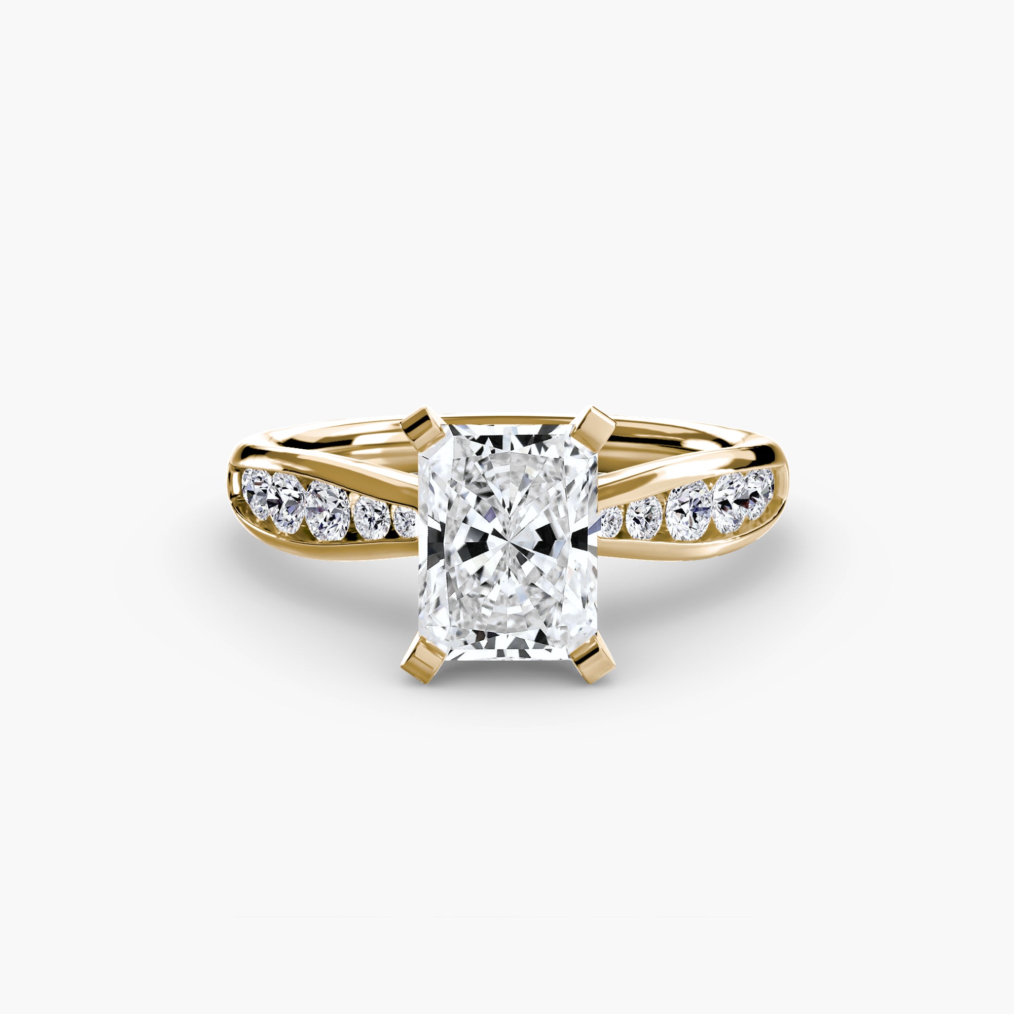 Solitaire with Pavé 3-setting-The Diamond Setter