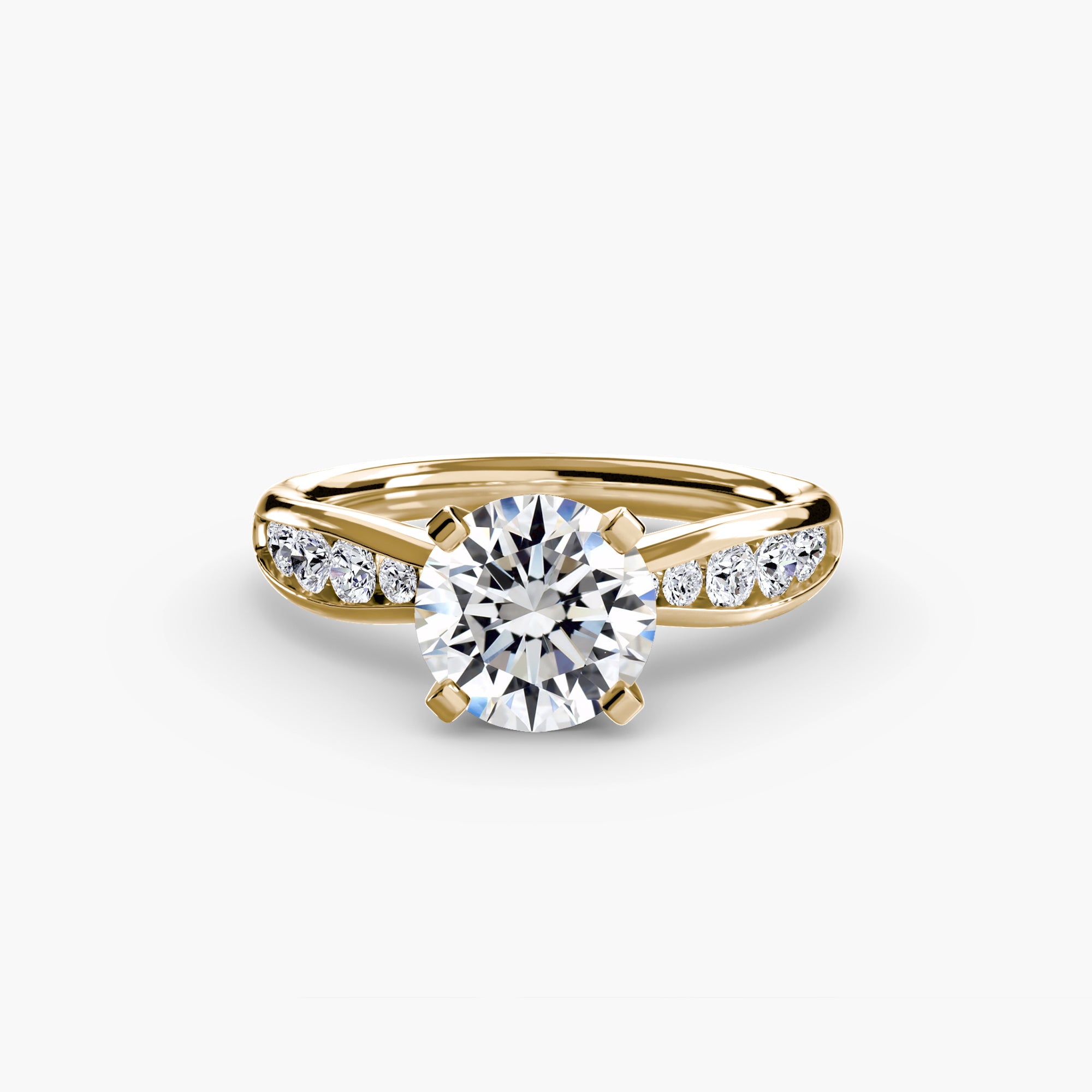 Solitaire with Pavé 3-setting-The Diamond Setter