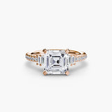 Solitaire with Pavé 4-setting-The Diamond Setter