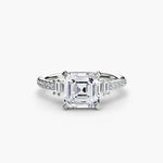 Solitaire with Pavé 4-setting-The Diamond Setter