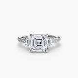Solitaire with Pavé 4-setting-The Diamond Setter