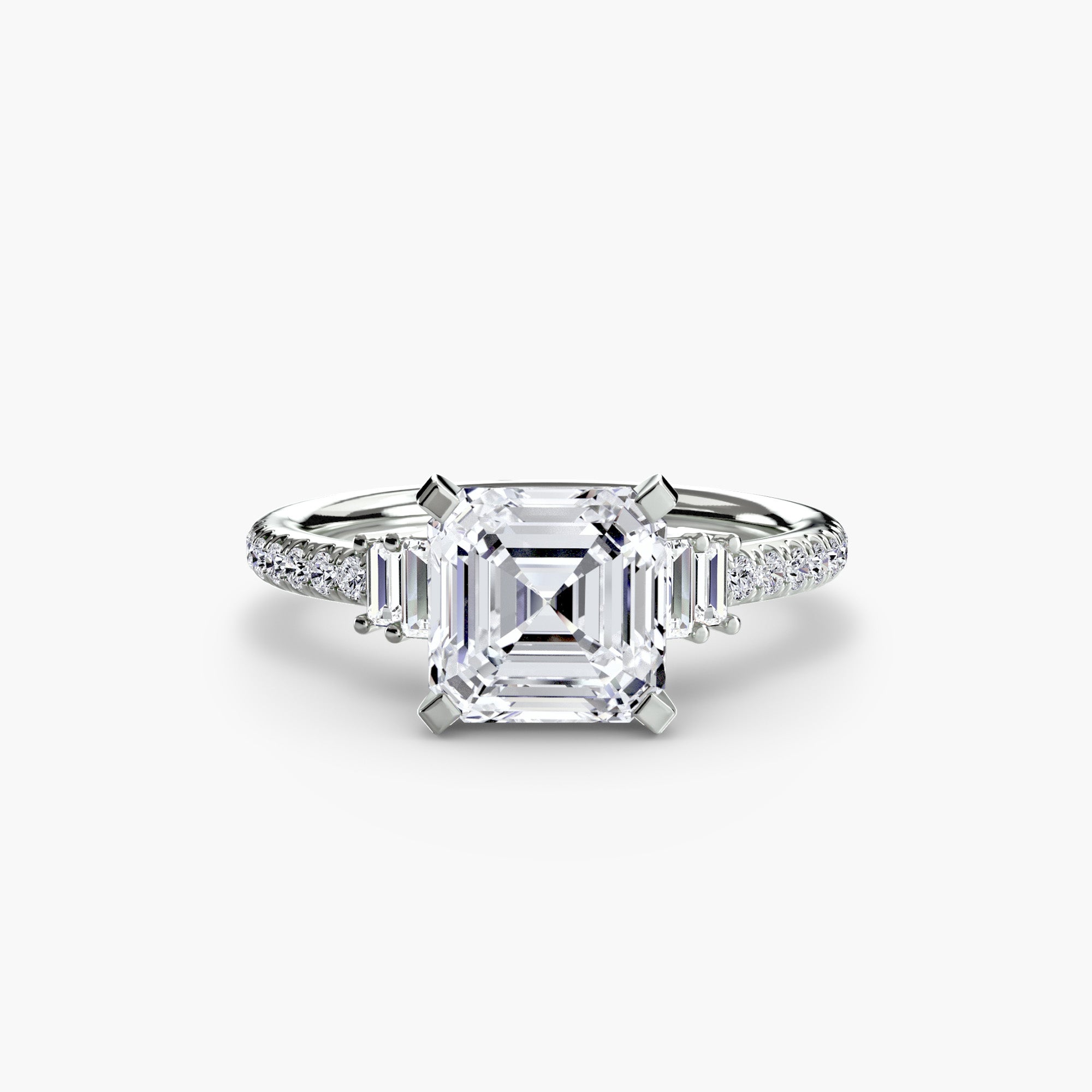 Solitaire with Pavé 4-setting-The Diamond Setter