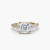 Solitaire with Pavé 4-setting-The Diamond Setter