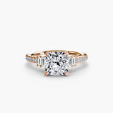 Solitaire with Pavé 4-setting-The Diamond Setter