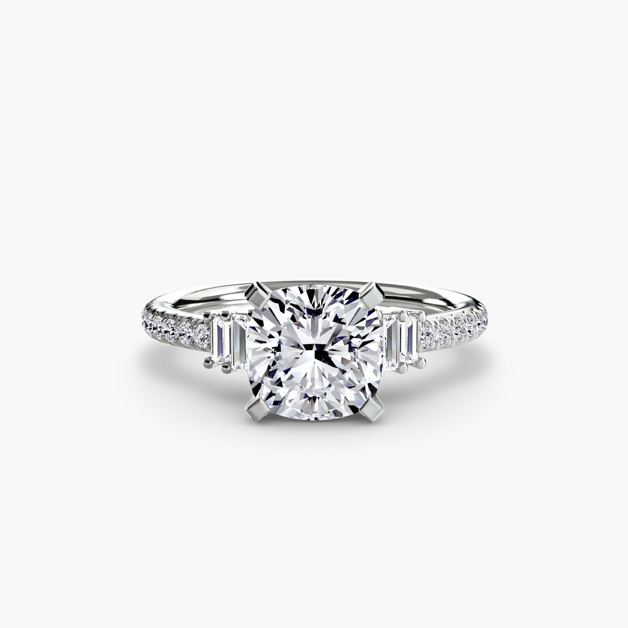 Solitaire with Pavé 4-setting-The Diamond Setter