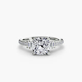 Solitaire with Pavé 4-setting-The Diamond Setter