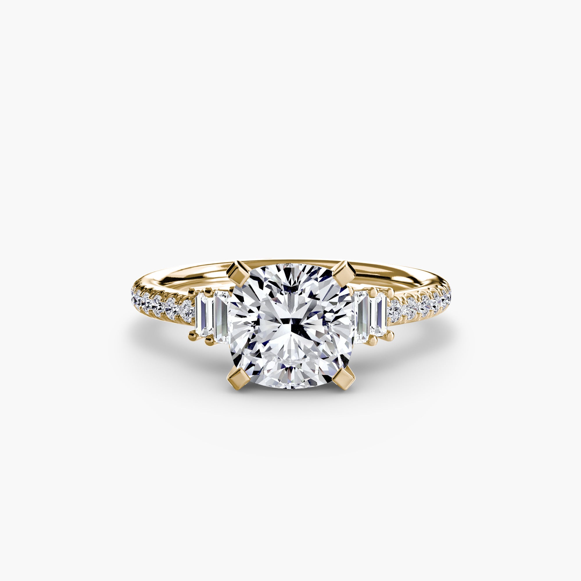 Solitaire with Pavé 4-setting-The Diamond Setter