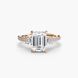 Solitaire with Pavé 4-setting-The Diamond Setter