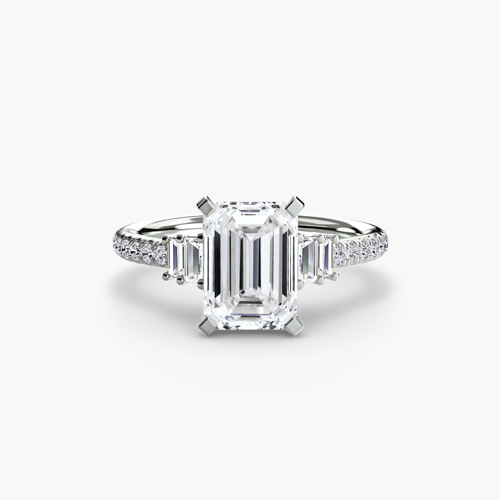 Solitaire with Pavé 4-setting-The Diamond Setter