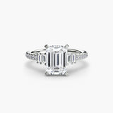 Solitaire with Pavé 4-setting-The Diamond Setter