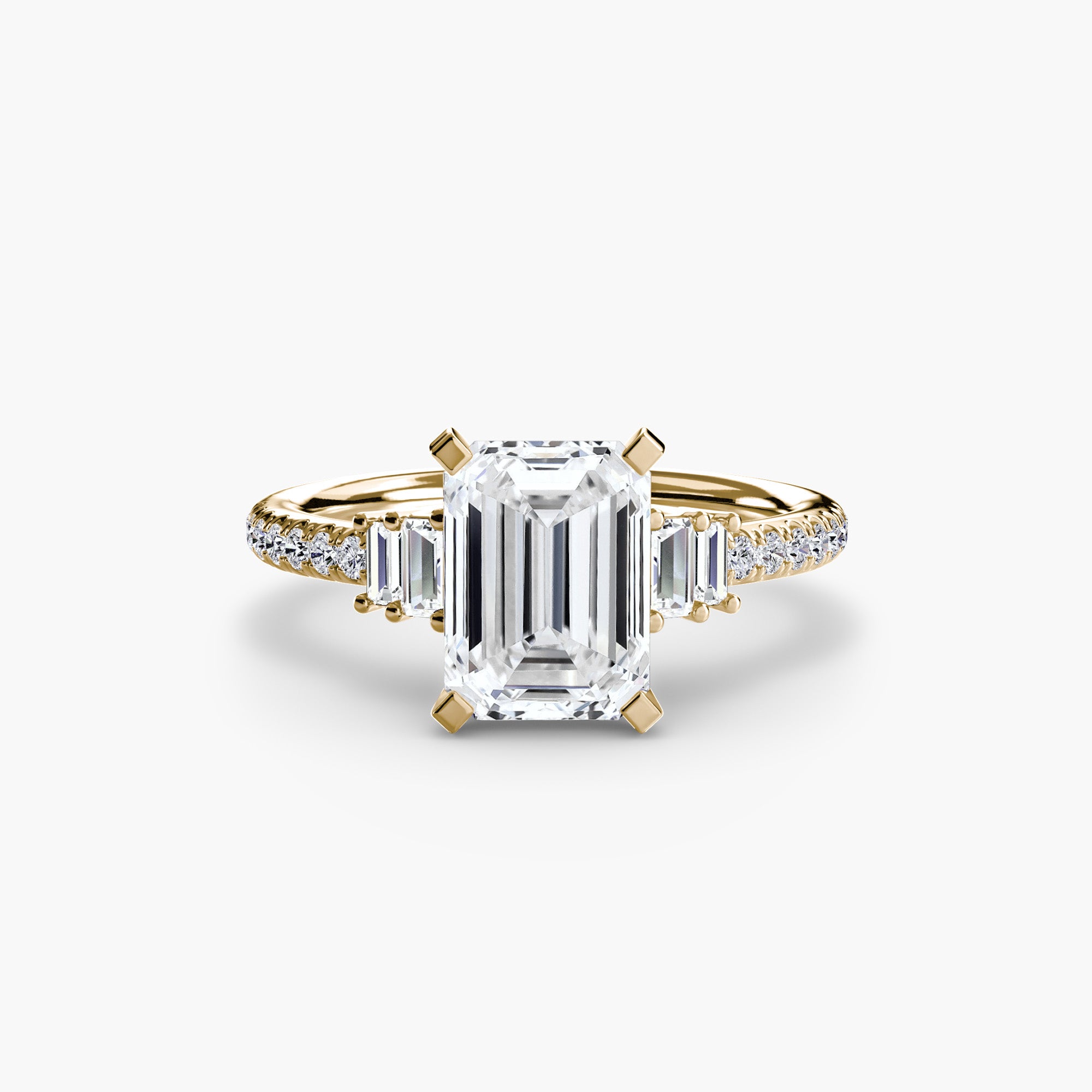 Solitaire with Pavé 4-setting-The Diamond Setter