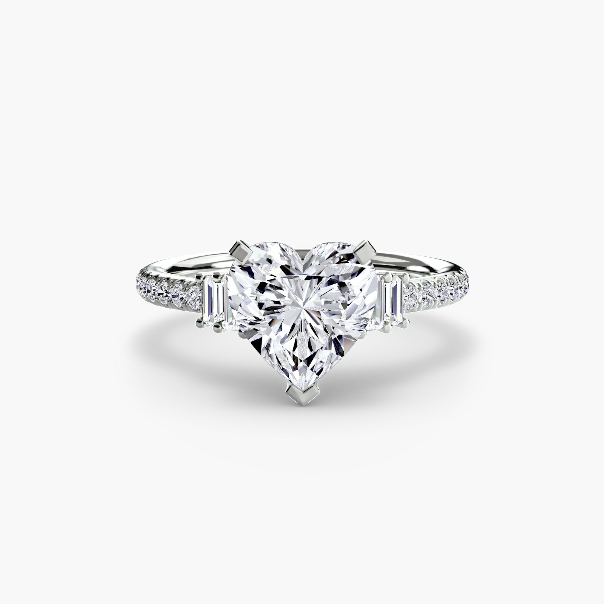 Solitaire with Pavé 4-setting-The Diamond Setter