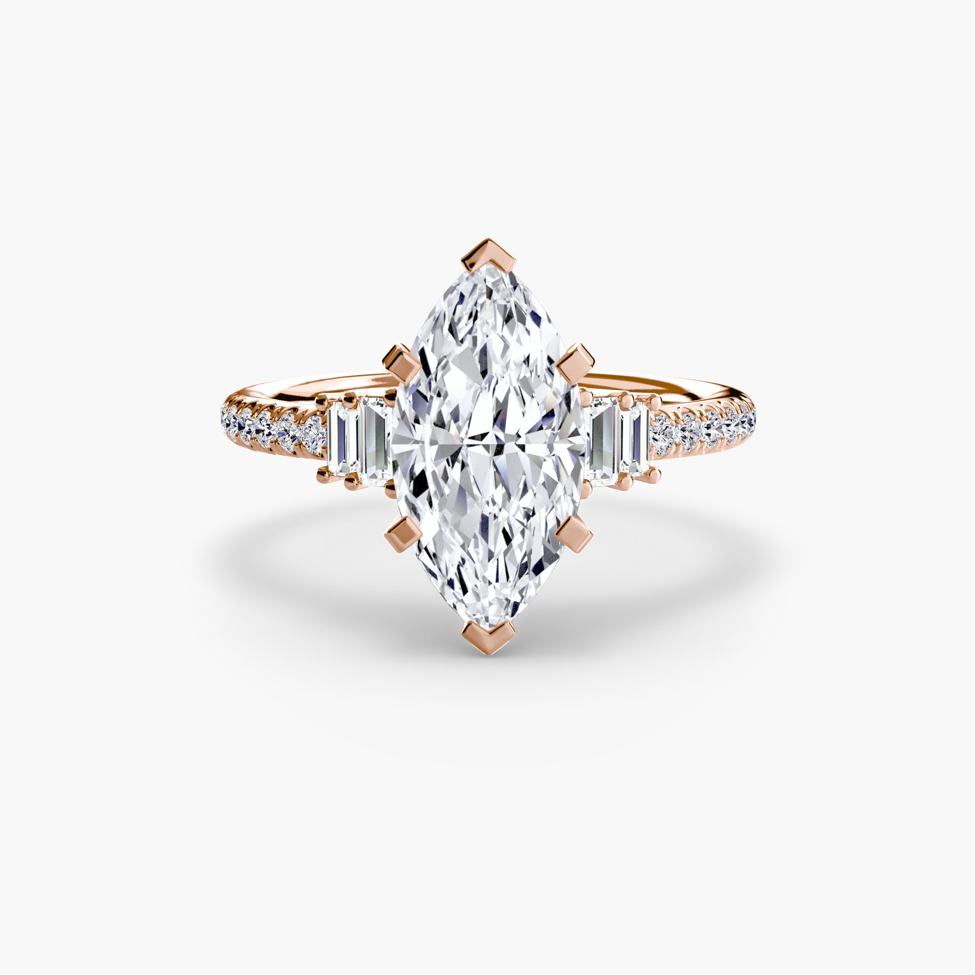 Solitaire with Pavé 4-setting-The Diamond Setter