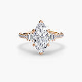 Solitaire with Pavé 4-setting-The Diamond Setter