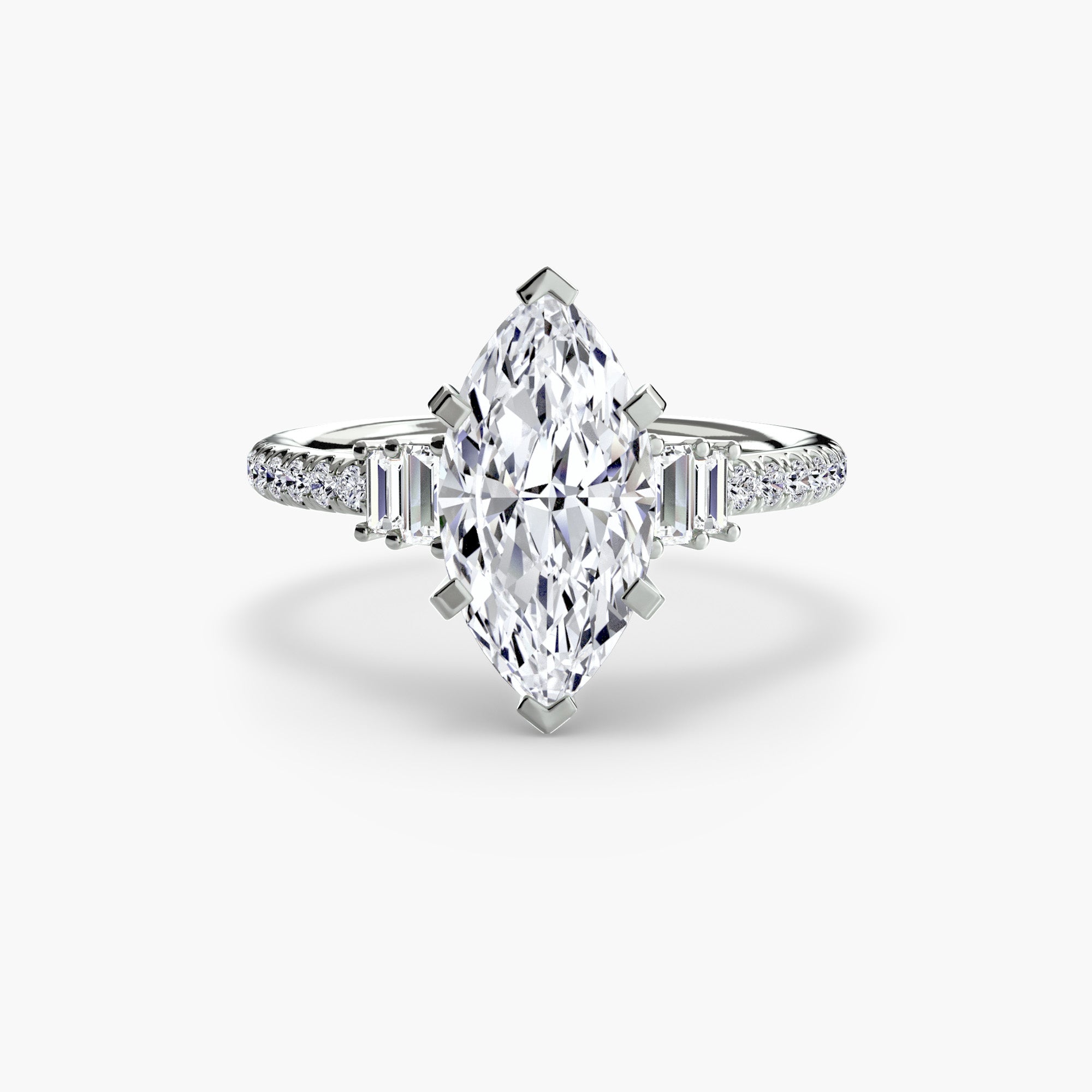 Solitaire with Pavé 4-setting-The Diamond Setter