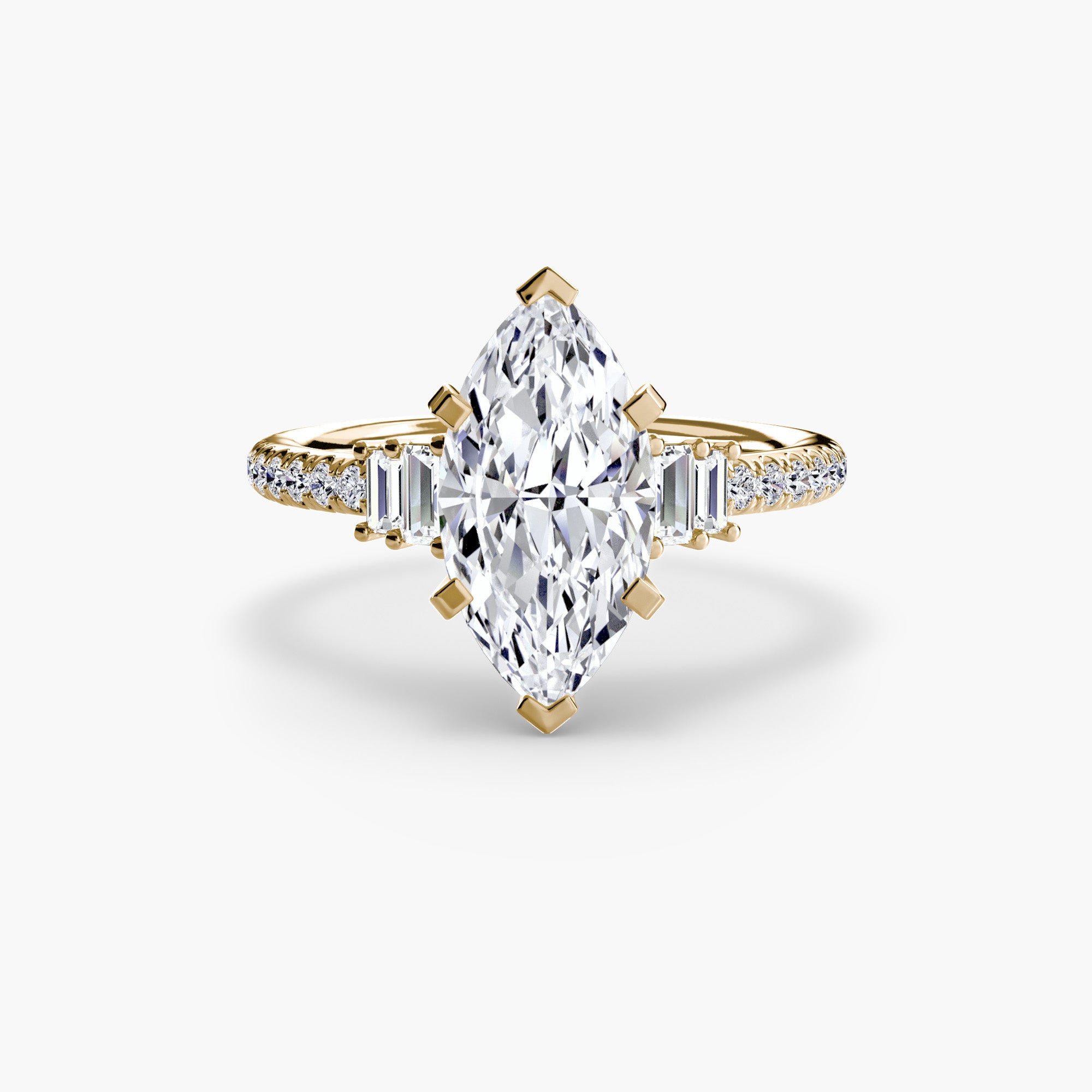 Solitaire with Pavé 4-setting-The Diamond Setter