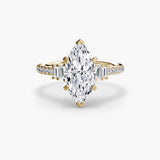 Solitaire with Pavé 4-setting-The Diamond Setter